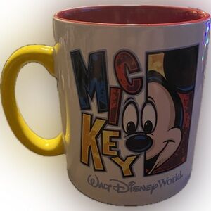 Disney Mickey Mug with Yellow Handle